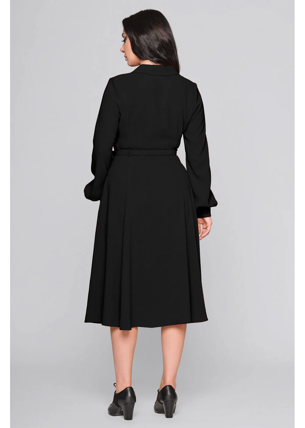 Collectif Caterina 50's Flared Dress Black