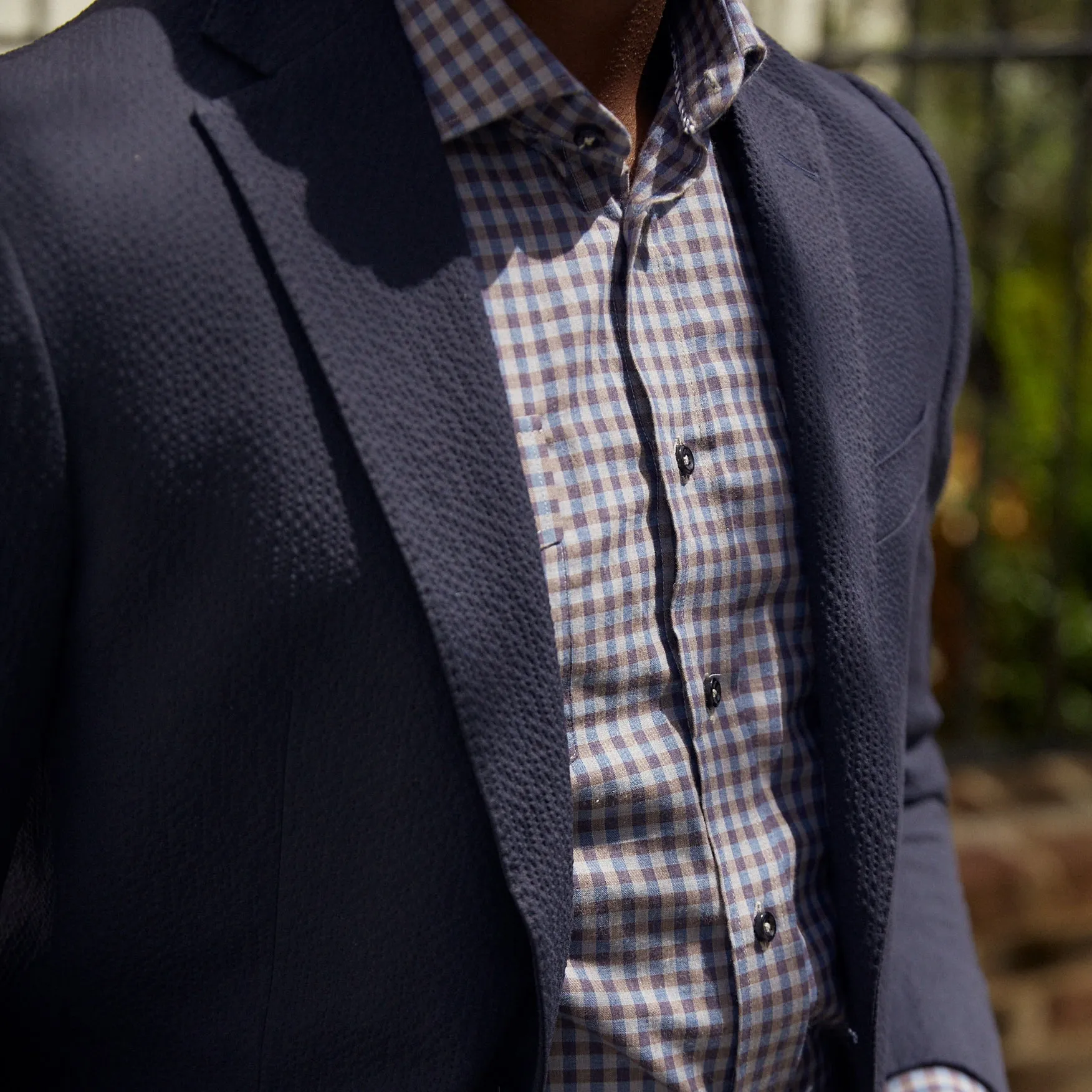 Commanders Navy Seersucker Stretch Sport Coat