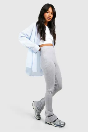 Cotton Jersey Knit Ruched Booty Boosting Flares