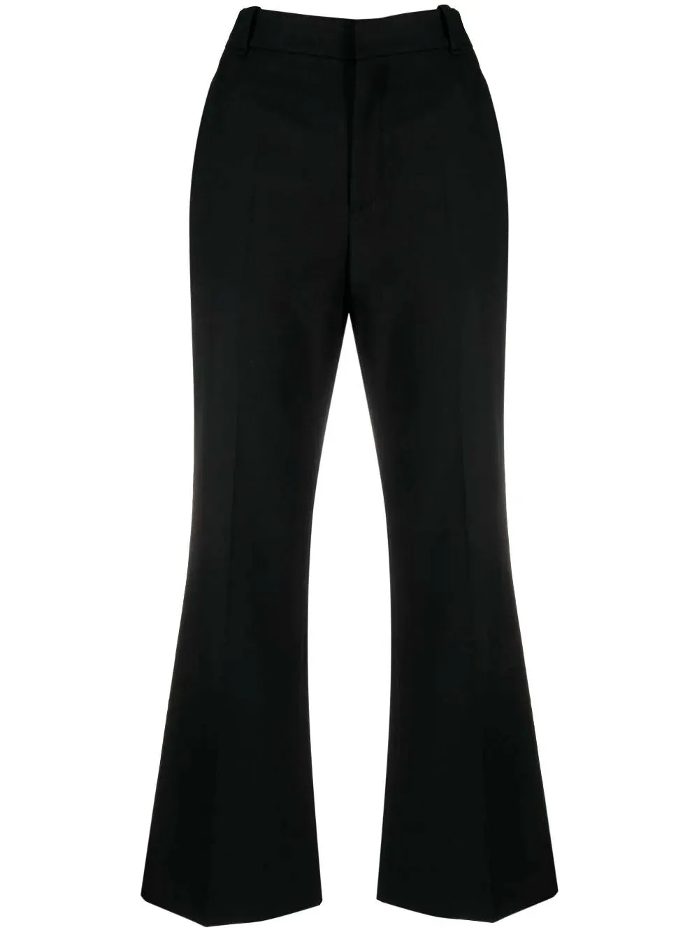 Cropped flared trousers