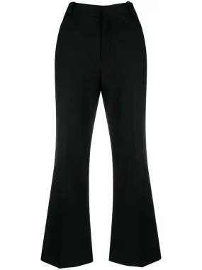 Cropped flared trousers