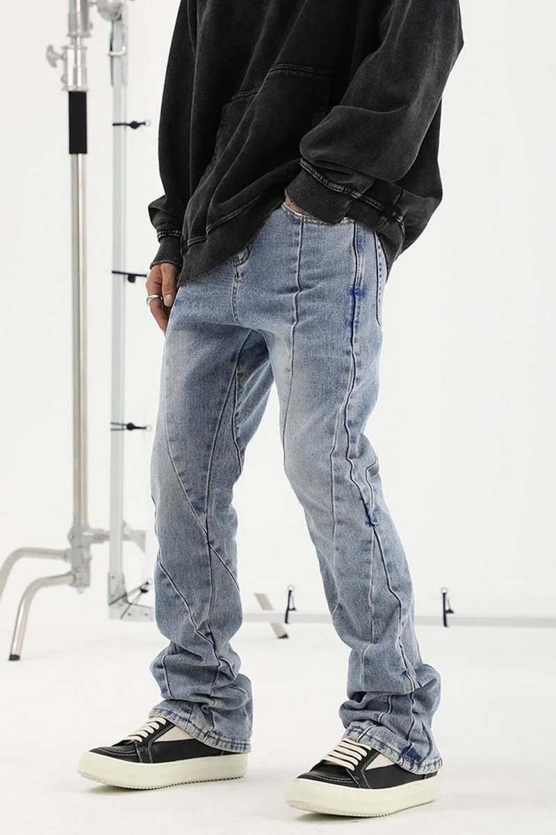 CZ Stiching Flared Jeans