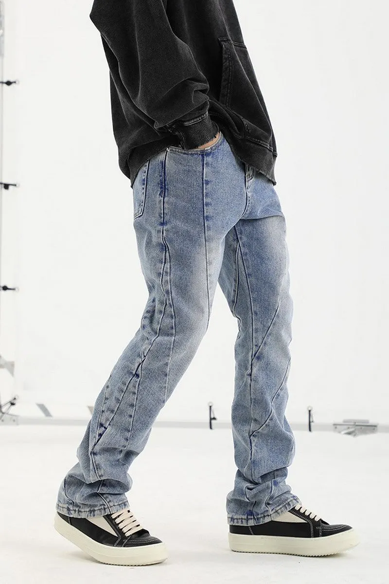 CZ Stiching Flared Jeans