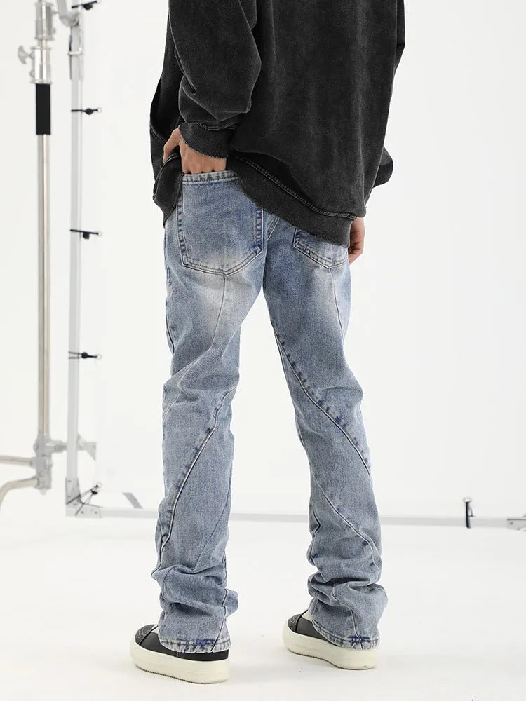 CZ Stiching Flared Jeans