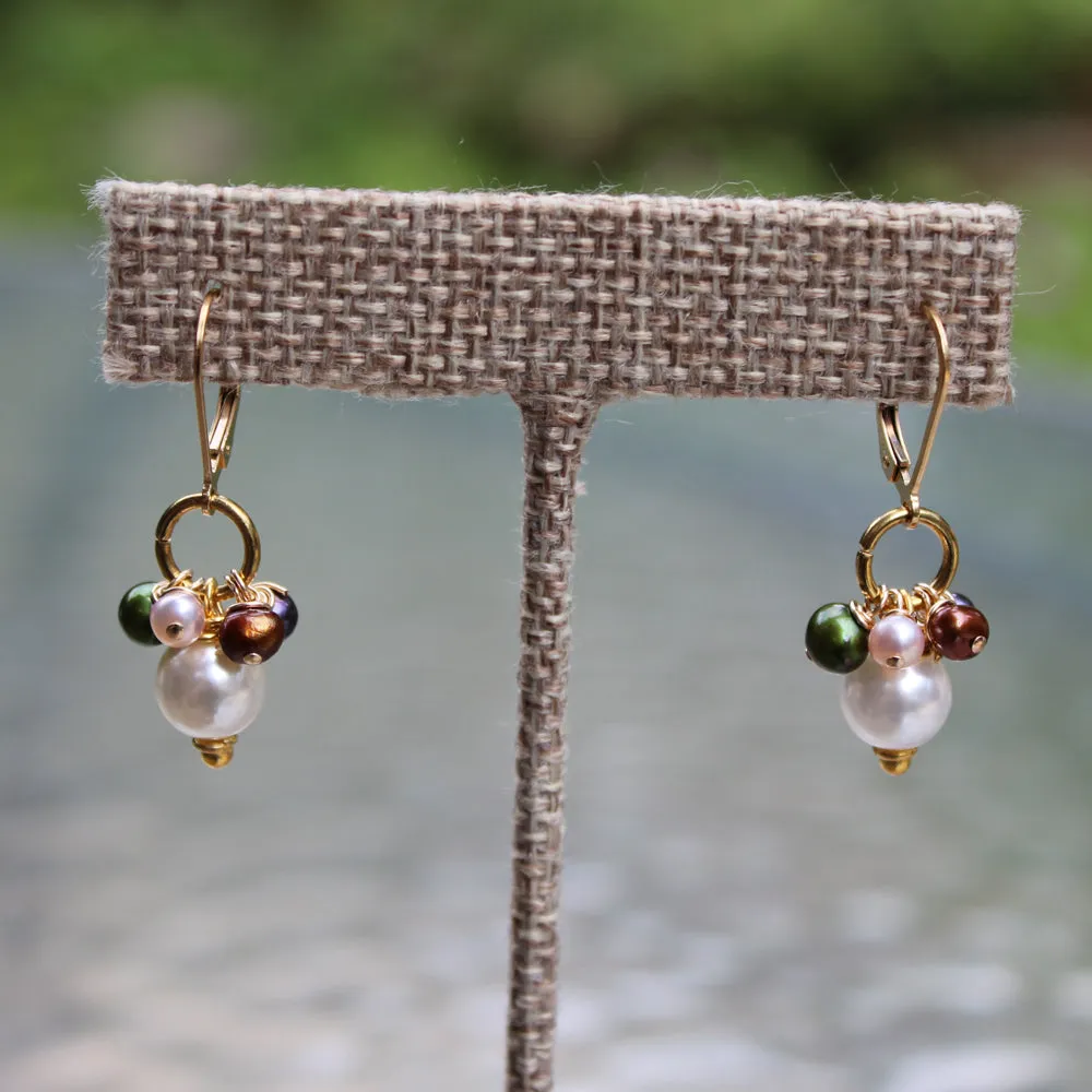 Deanna Gold Pearl Earrings