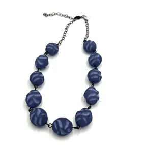 Denim Rippled Amelia Necklace *