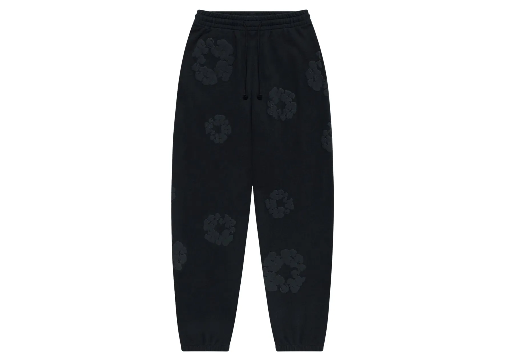 Denim Tears Cotton Wreath Sweatpants Black Monochrome