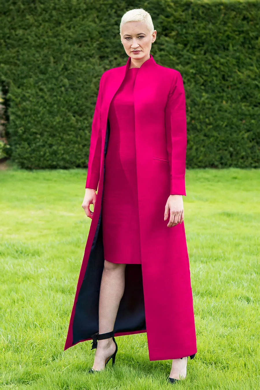 Devi Coat in Hot Pink