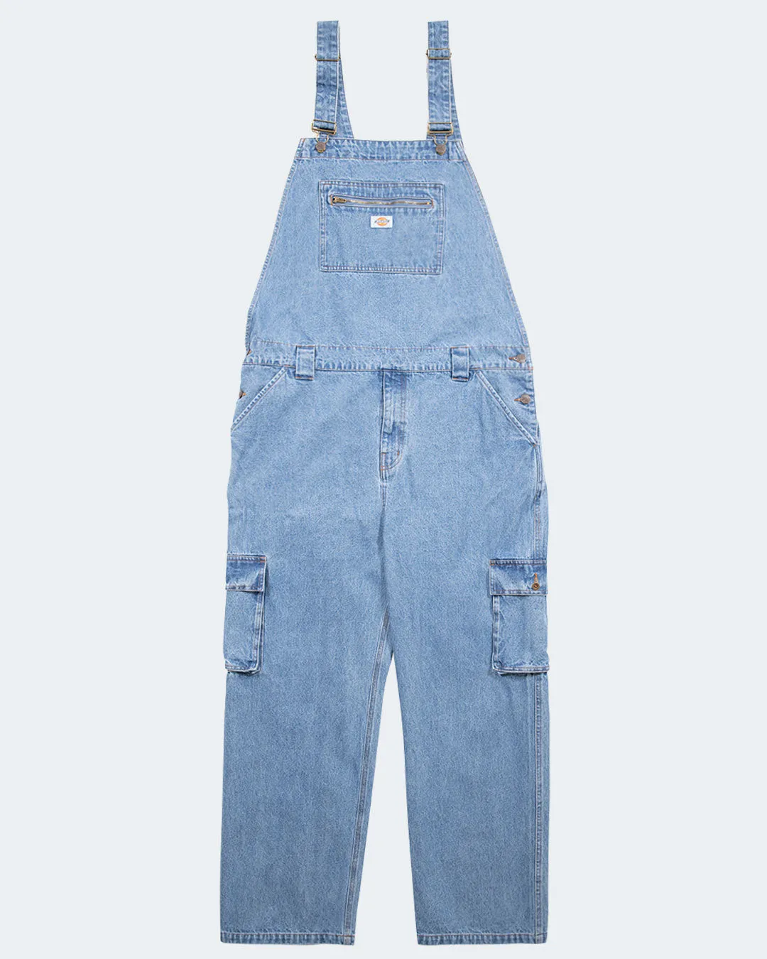 Dickies Bib n Brace Overalls Laredo Denim Light Indigo