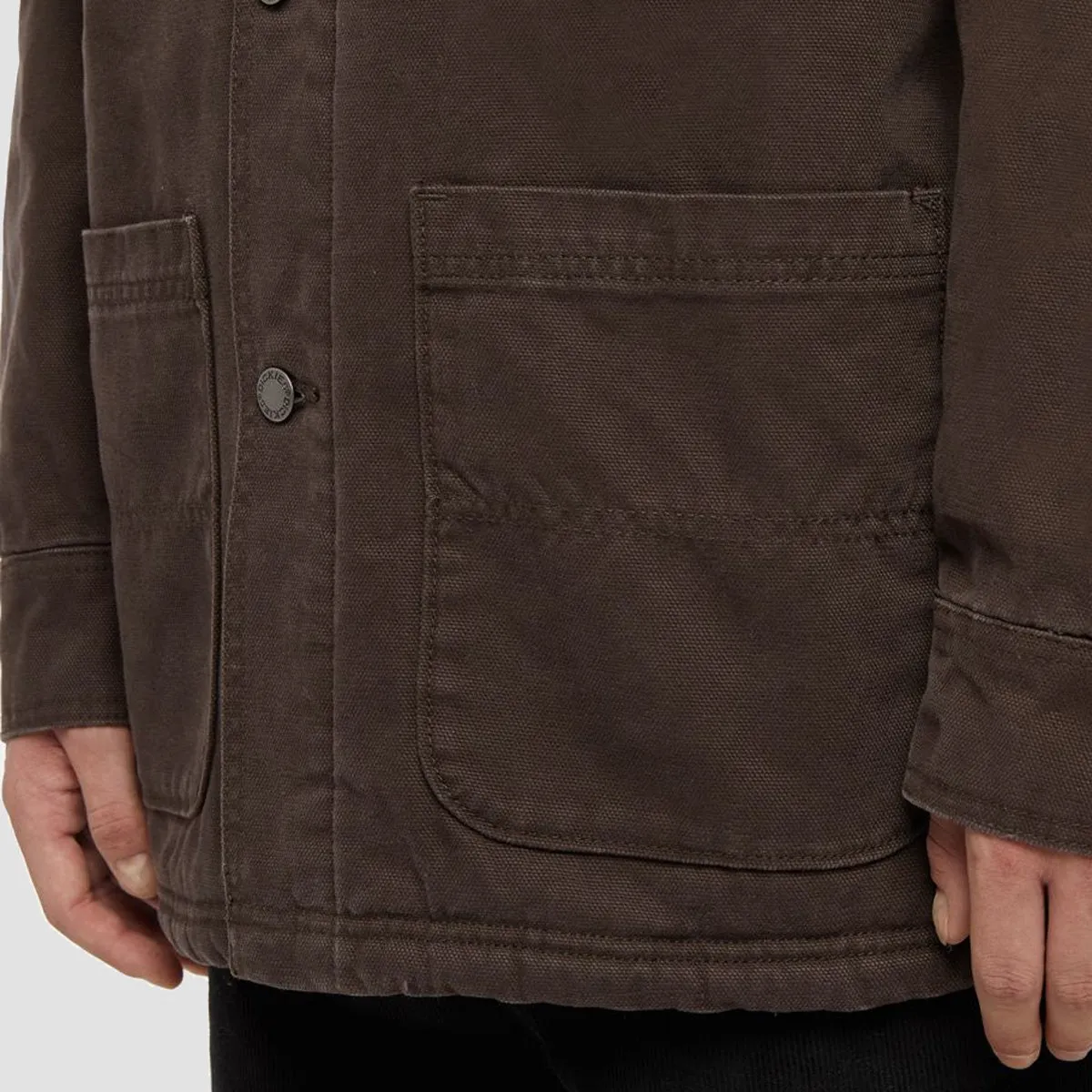 Dickies Duck High Pile Fleece Lined Chore Jacket Dark Brown