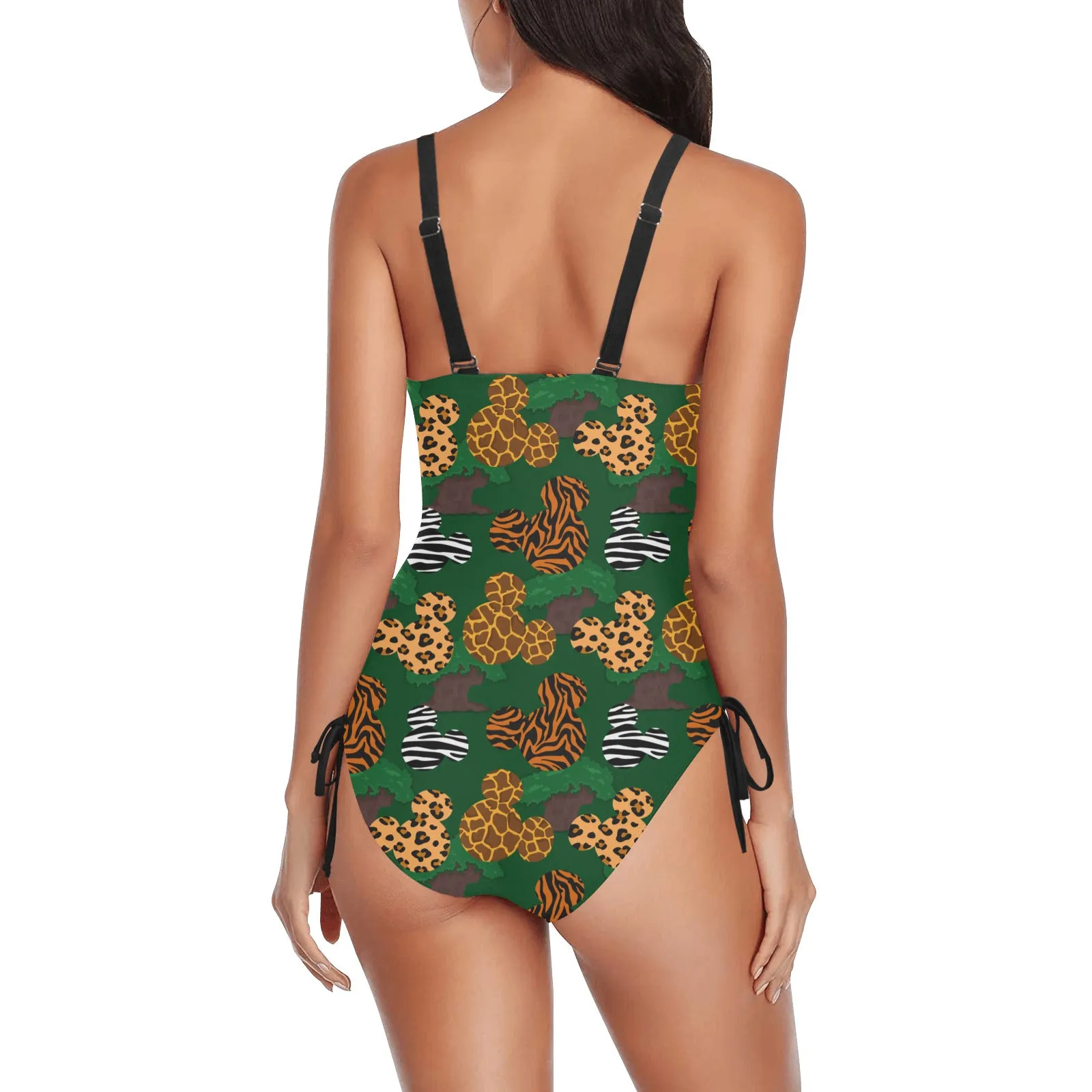 Disney Animal Prints Drawstring Side Women's One-Piece Swimsuit