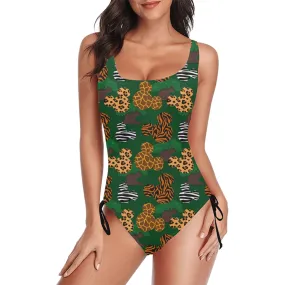 Disney Animal Prints Drawstring Side Women's One-Piece Swimsuit