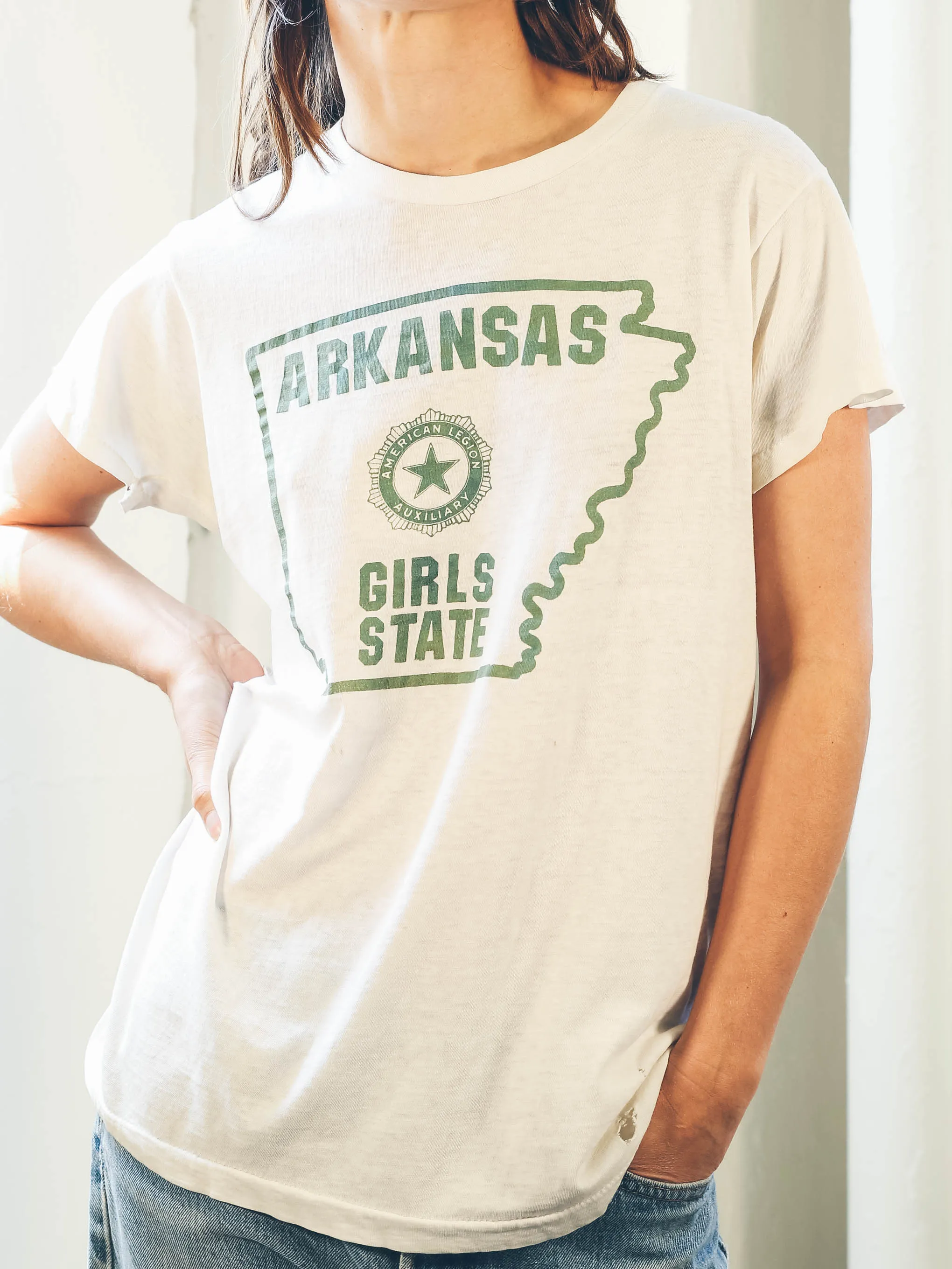 Distressed Arkansas Tee