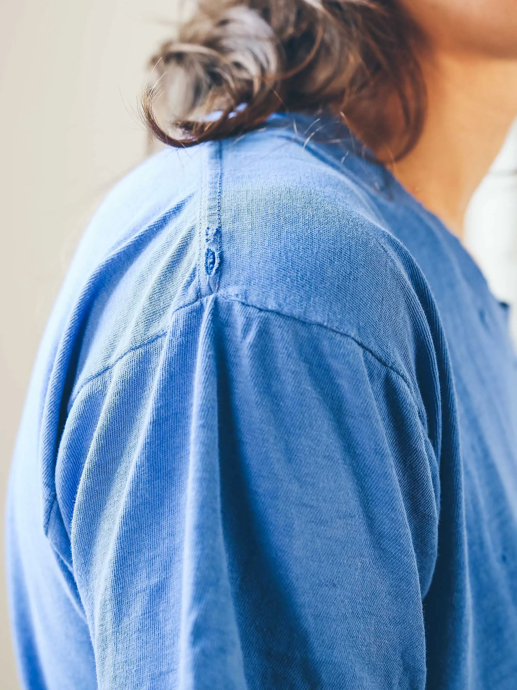 Distressed Blue Blank Tee