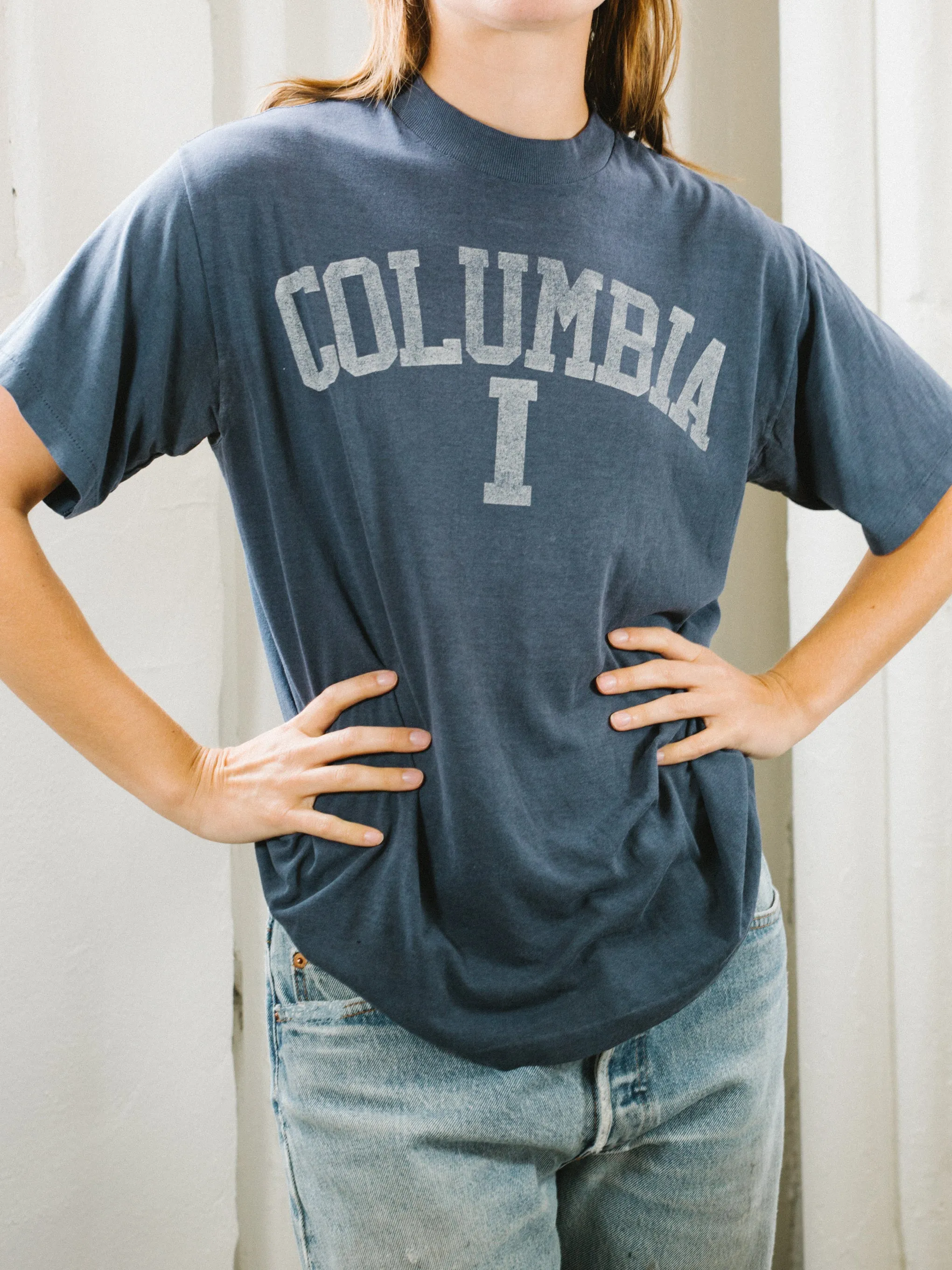 Distressed Columbia University Tee