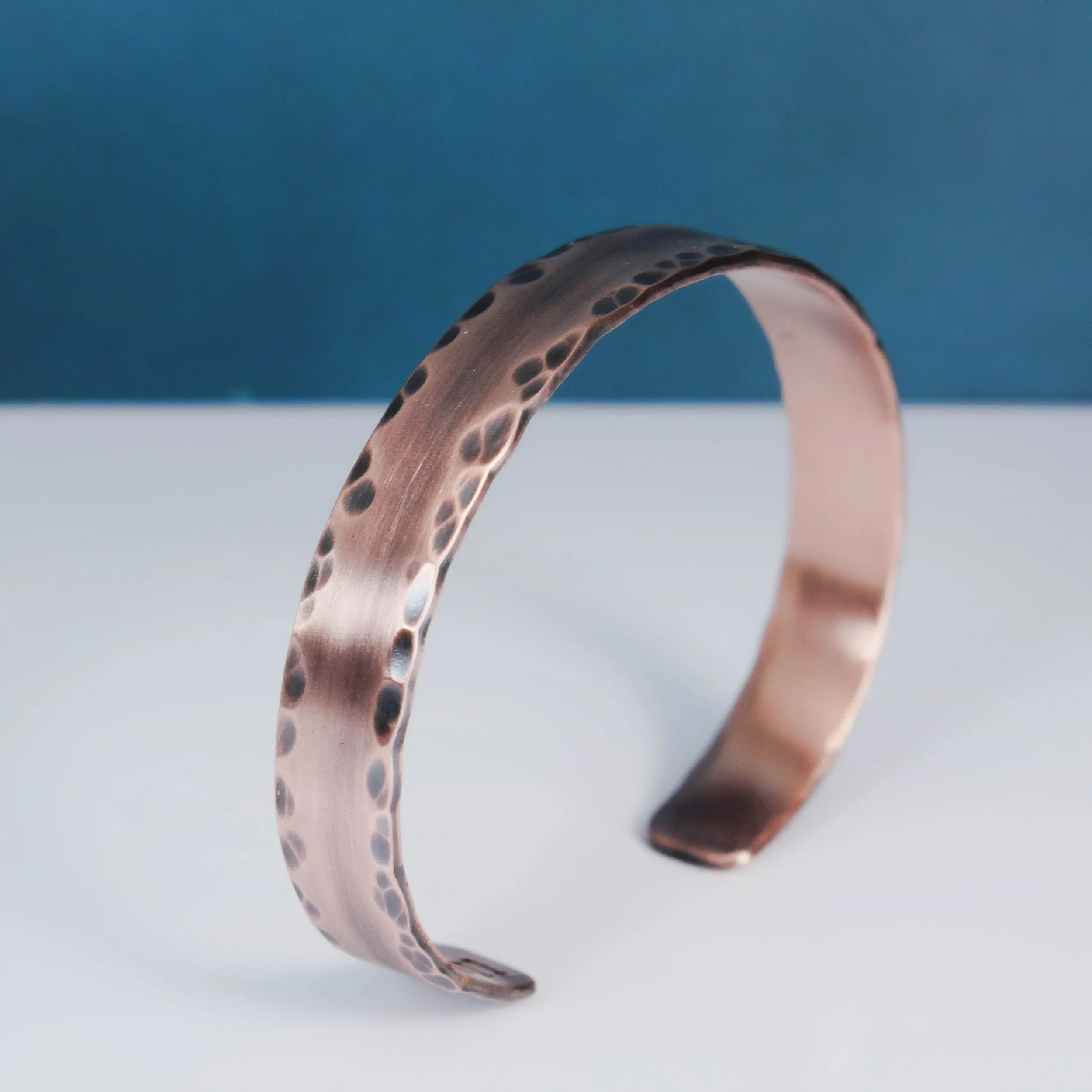 Distressed Copper Cuff 3/8