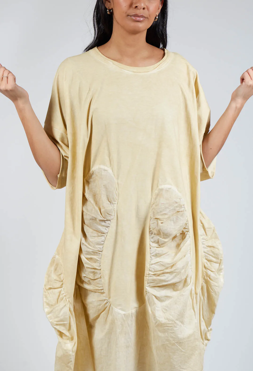 Distressed Dress in Wax Cloud