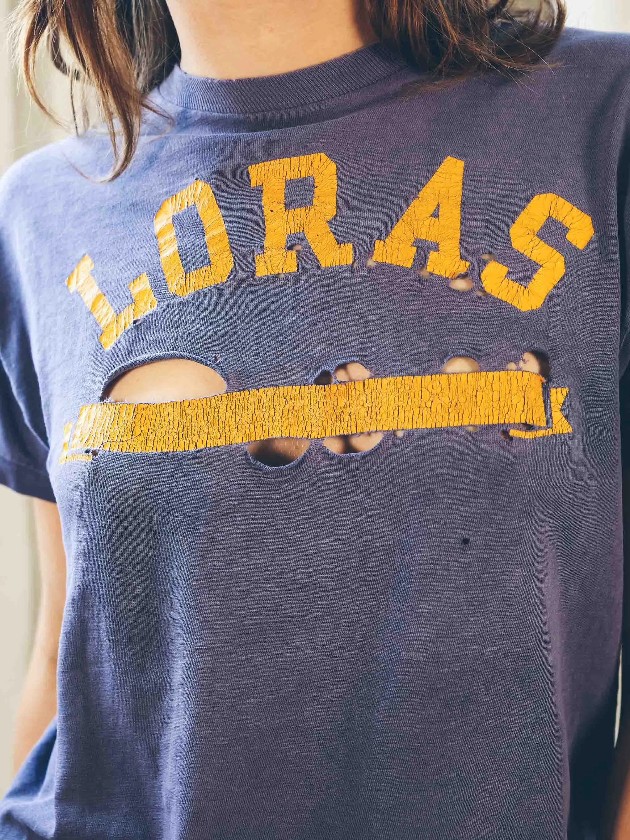 Distressed Loras College Tee