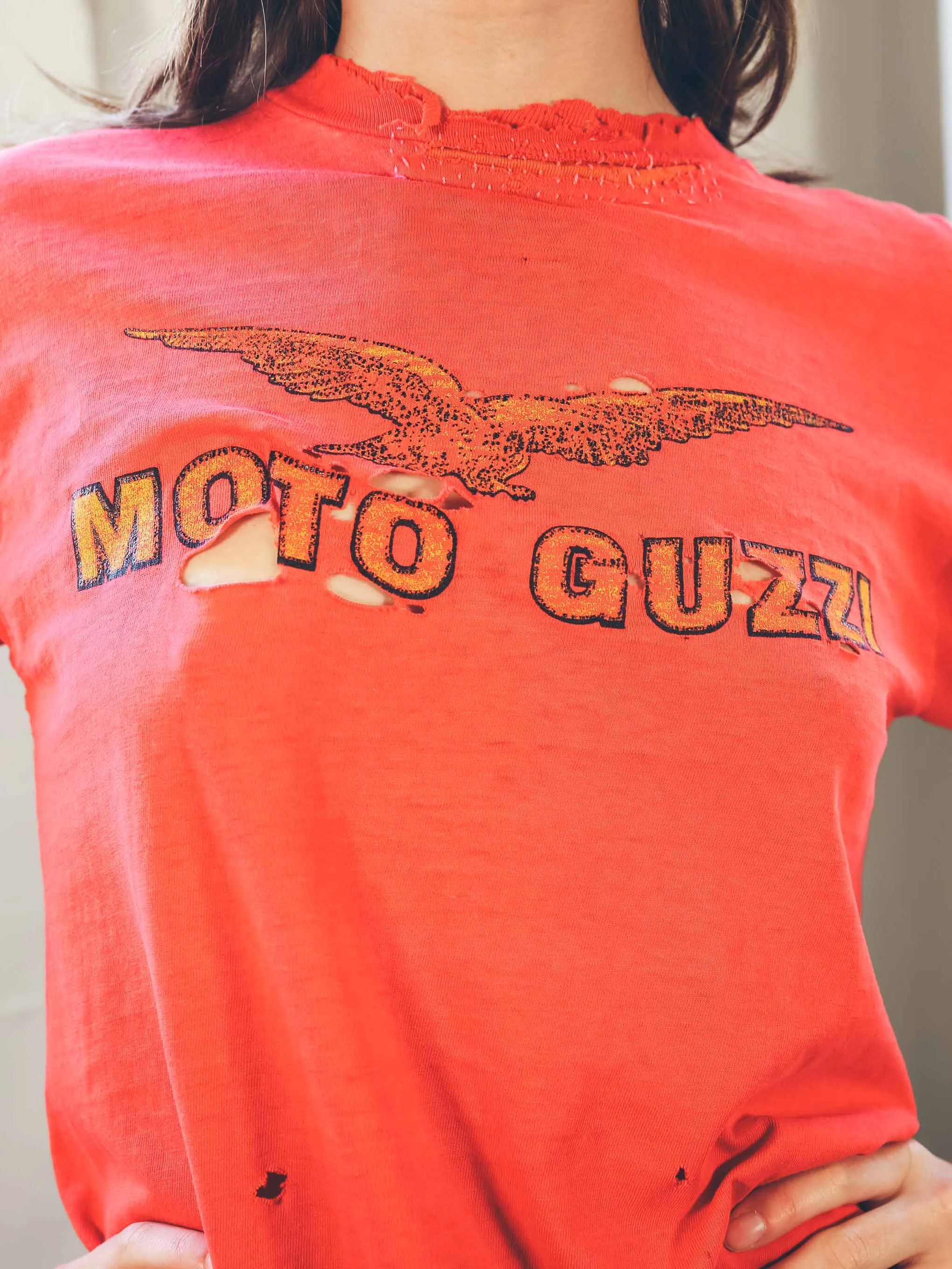 Distressed Moto Guzzi Tee