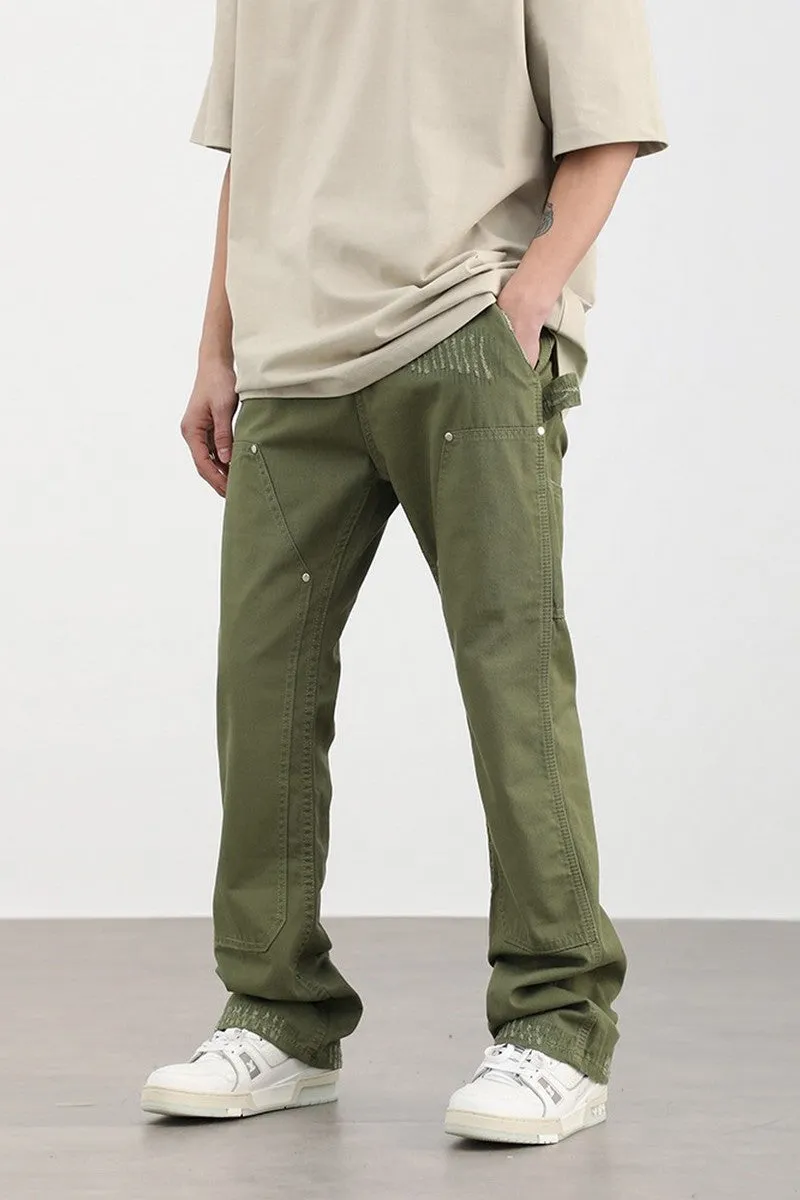 Double Knee Flared Trousers