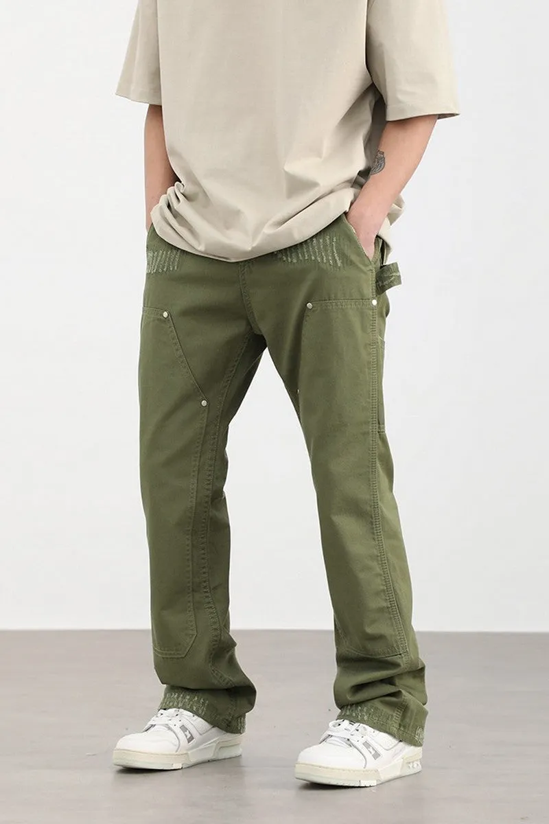 Double Knee Flared Trousers