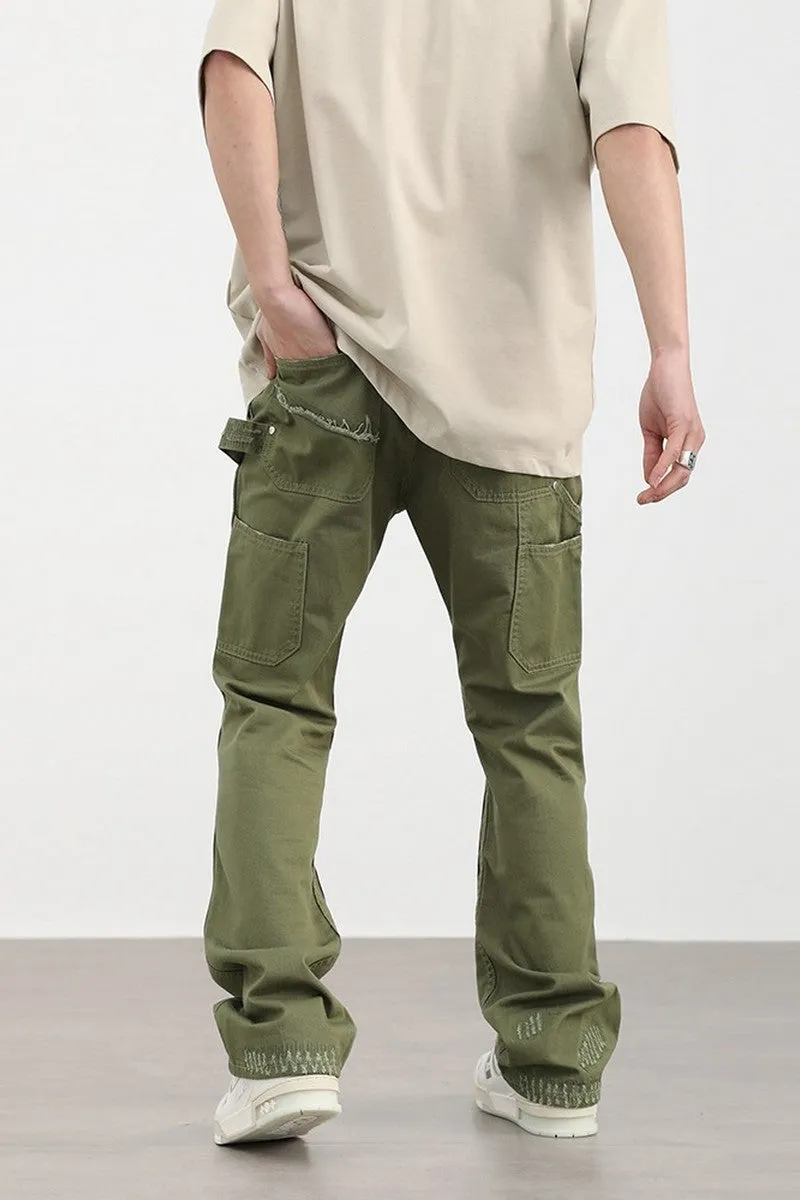 Double Knee Flared Trousers