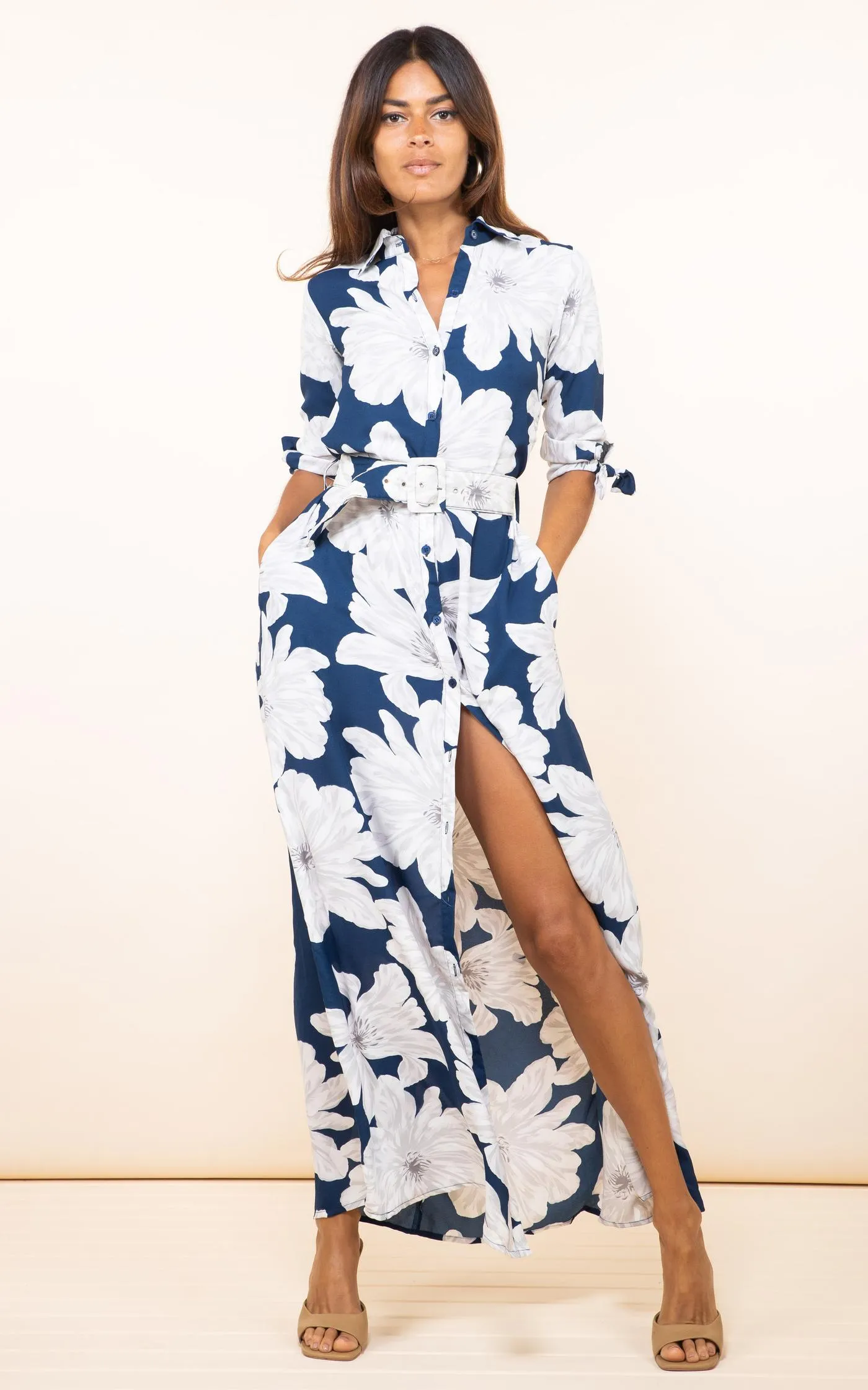 Dove Dress Navy Bloom