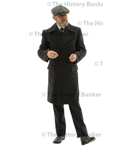 Edwardian Mans double breasted overcoat - GREY