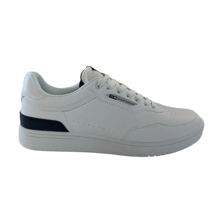 Enrico Coveri 414309 Champion Sneakers Uomo Stringate Bianco Nero