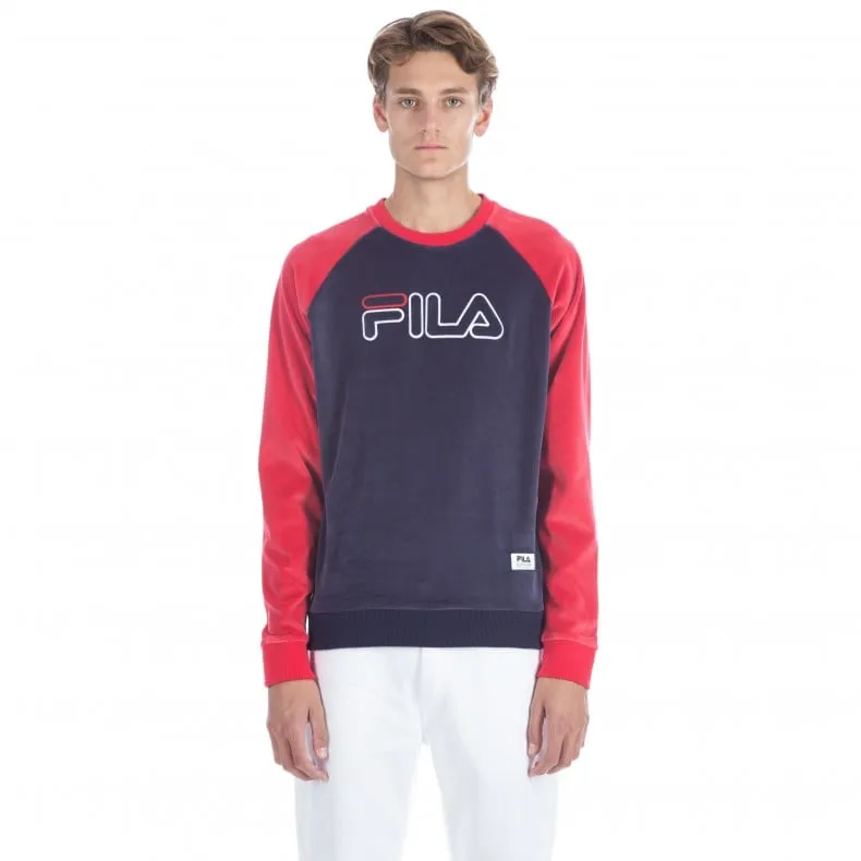 FILA Black Line Serzo Crew Neck Sweatshirt (Peacoat)