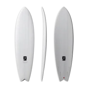 FIREWIRE THUNDERBOLT RED SEASIDE & BEYOND SURFBOARD 7FT 0 FUTURES - WHITE