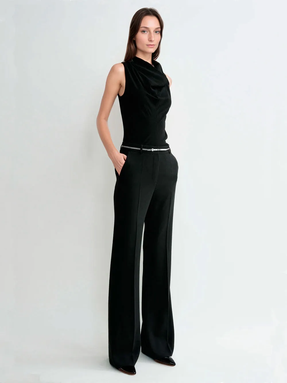 Flared evening trousers