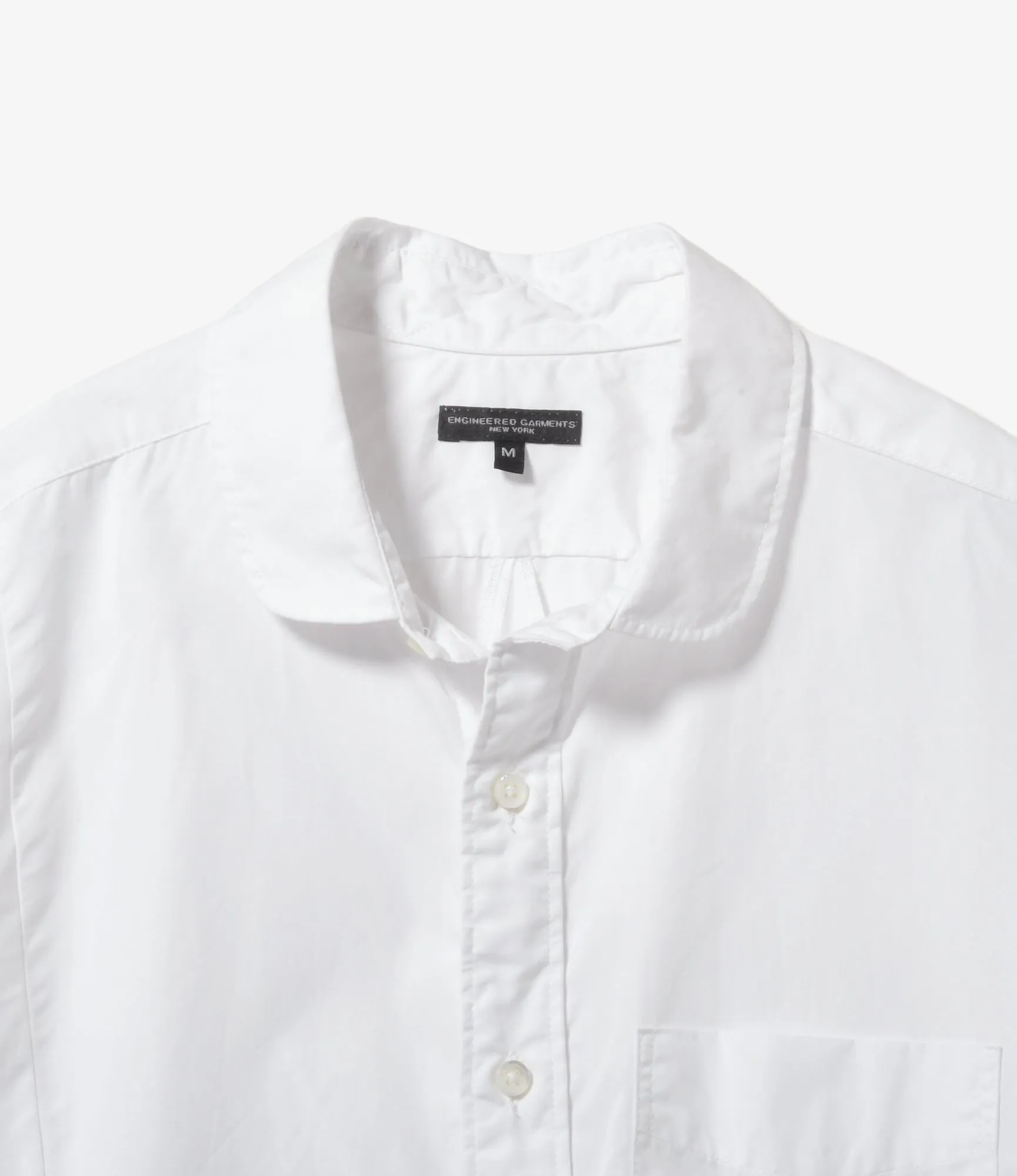 Flared Shirt –White 100's 2-Ply Broadcloth