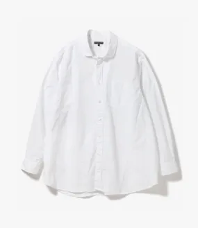 Flared Shirt –White 100's 2-Ply Broadcloth