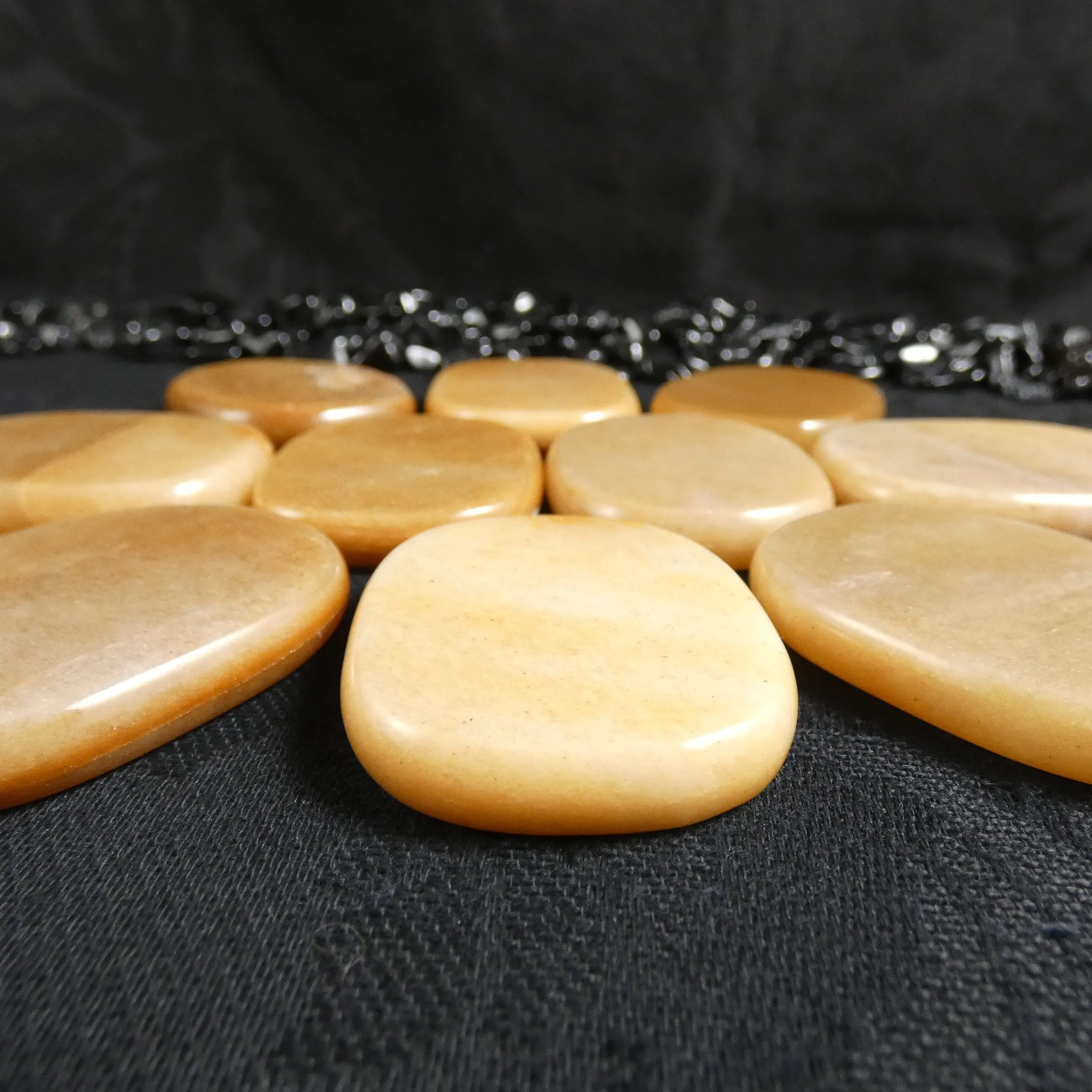 Flat Peach Moonstone Palm Stones (10 Packs) (Various)