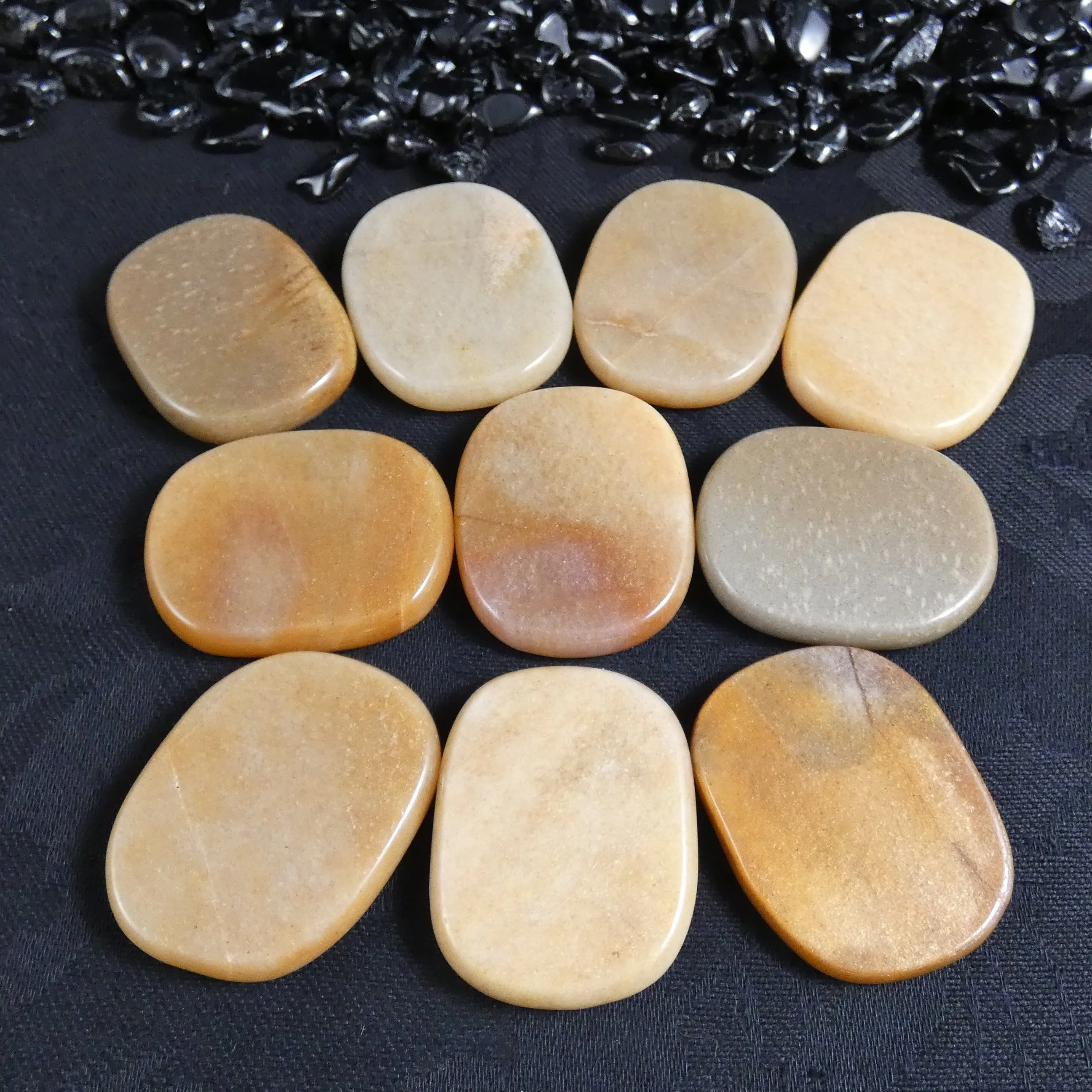 Flat Peach Moonstone Palm Stones (10 Packs) (Various)