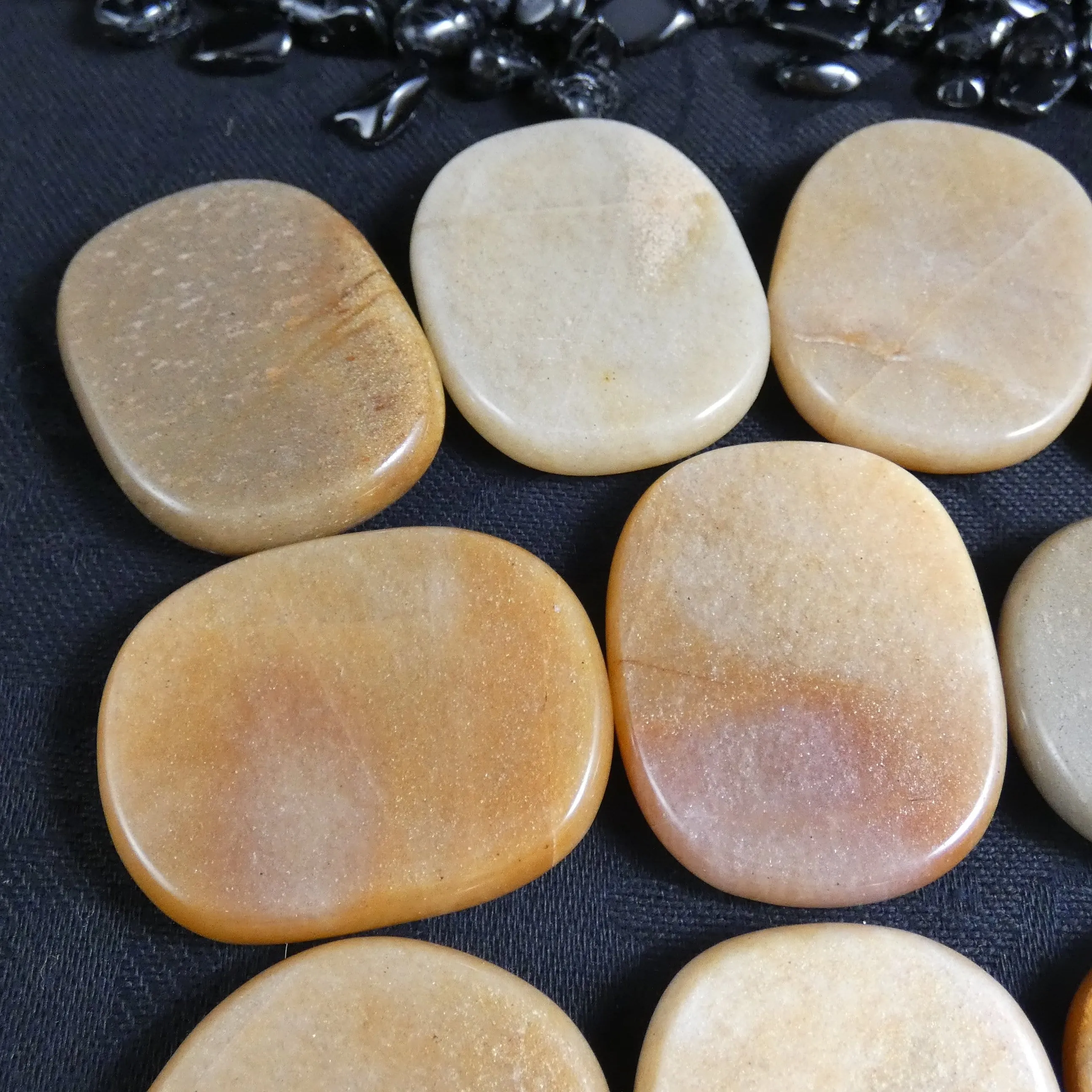 Flat Peach Moonstone Palm Stones (10 Packs) (Various)