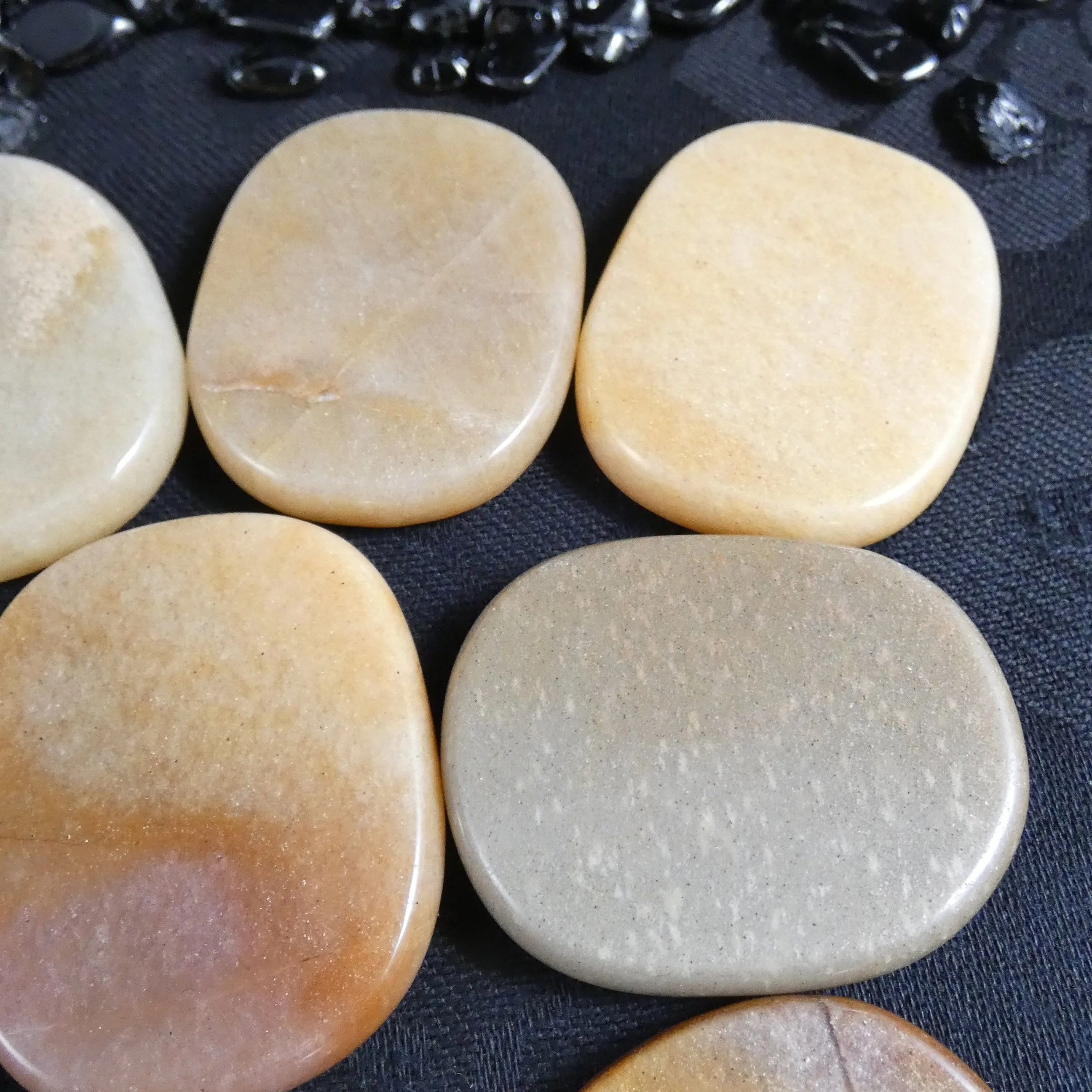 Flat Peach Moonstone Palm Stones (10 Packs) (Various)