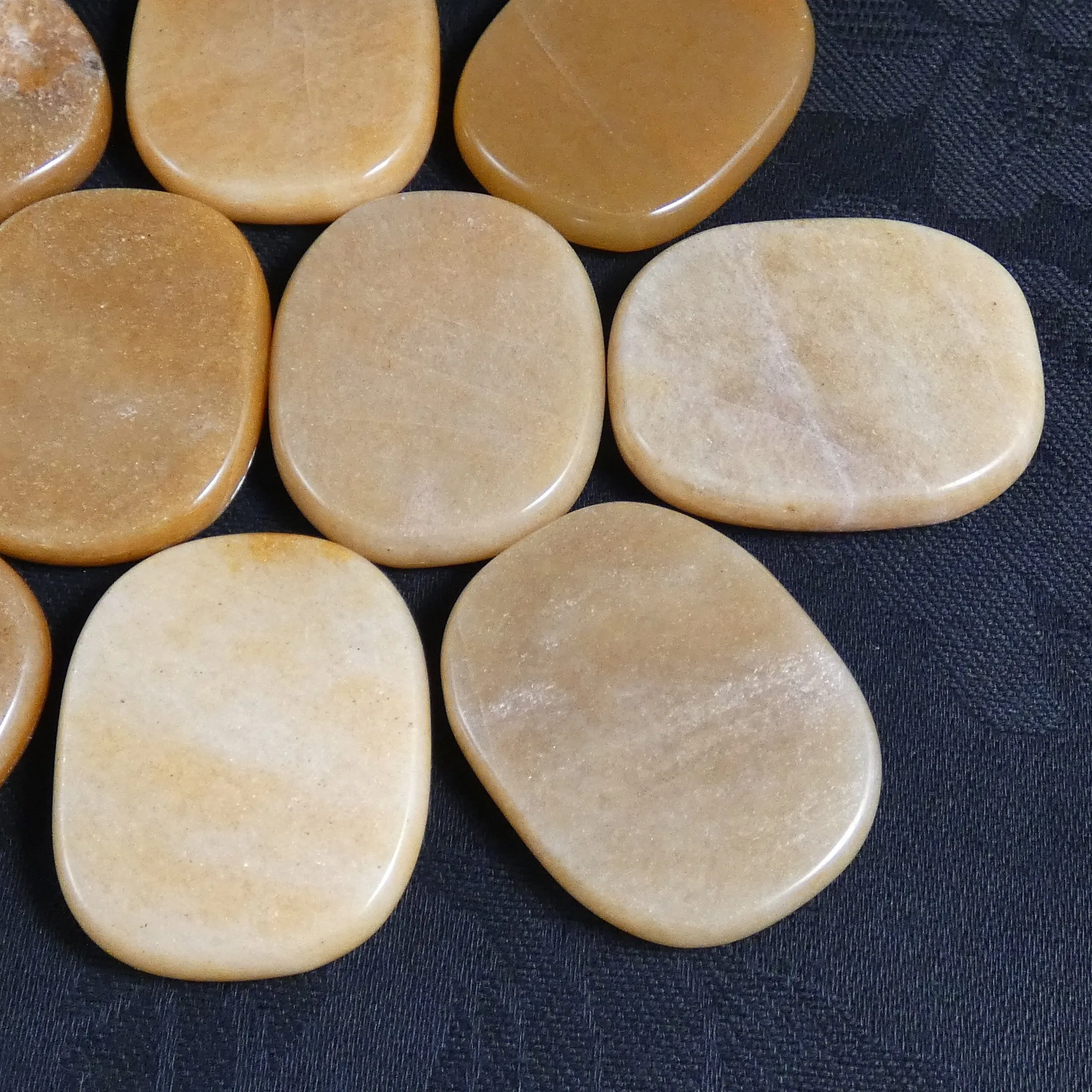 Flat Peach Moonstone Palm Stones (10 Packs) (Various)