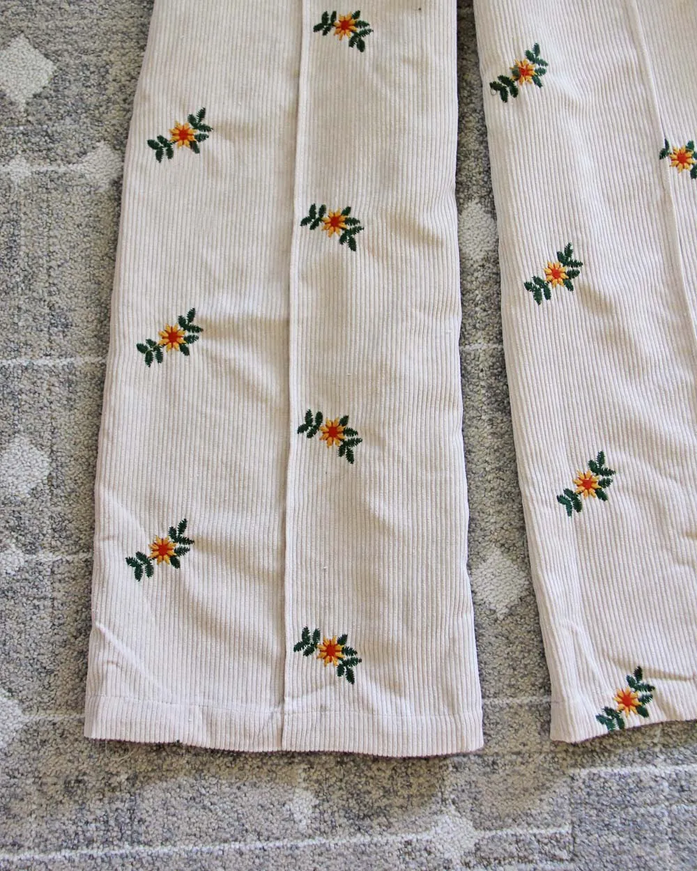 Floral Corduroy Overall