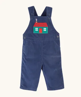 Frugi Durgan Cord Dungarees - Navy Blue/Winter Cottage