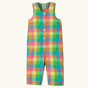 Frugi Organic Jesse Seersucker Dungarees - Summertime Check