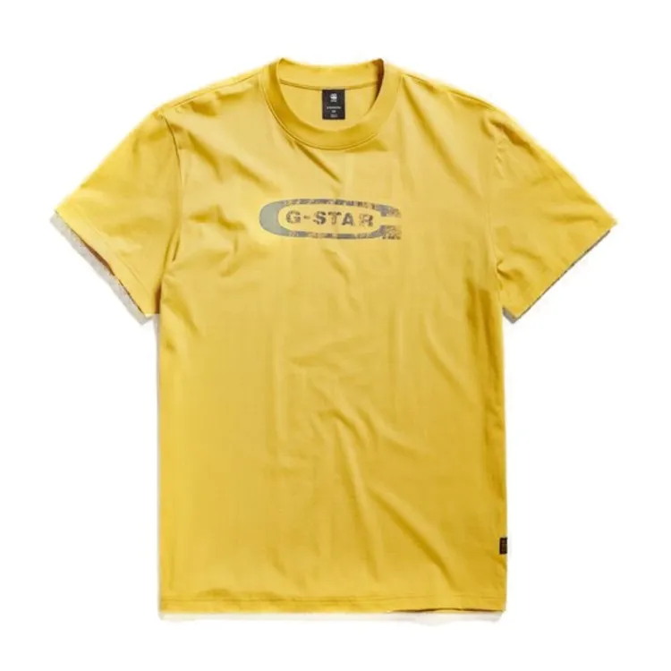 G-STAR Distressed Old School Logo D24365 dk Lemon