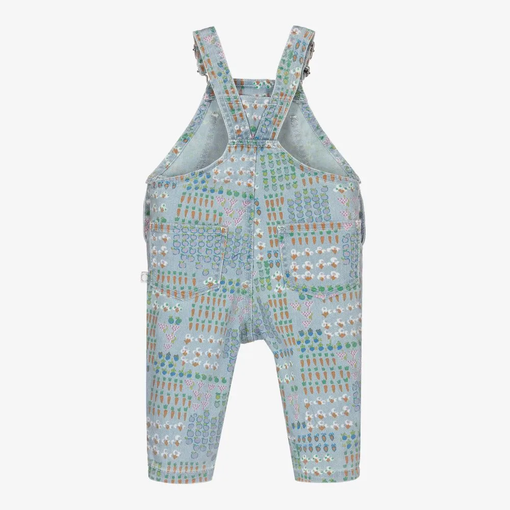 Girls Blue Garden Dungarees