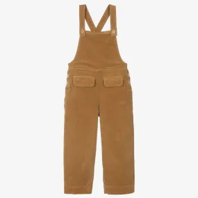 Girls Brown Corduroy Dungarees