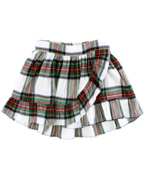 Good Tidings Plaid Ruffle Wrap Skirt