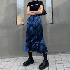 Gothic Loose streetwear Wind High Waist Skirt