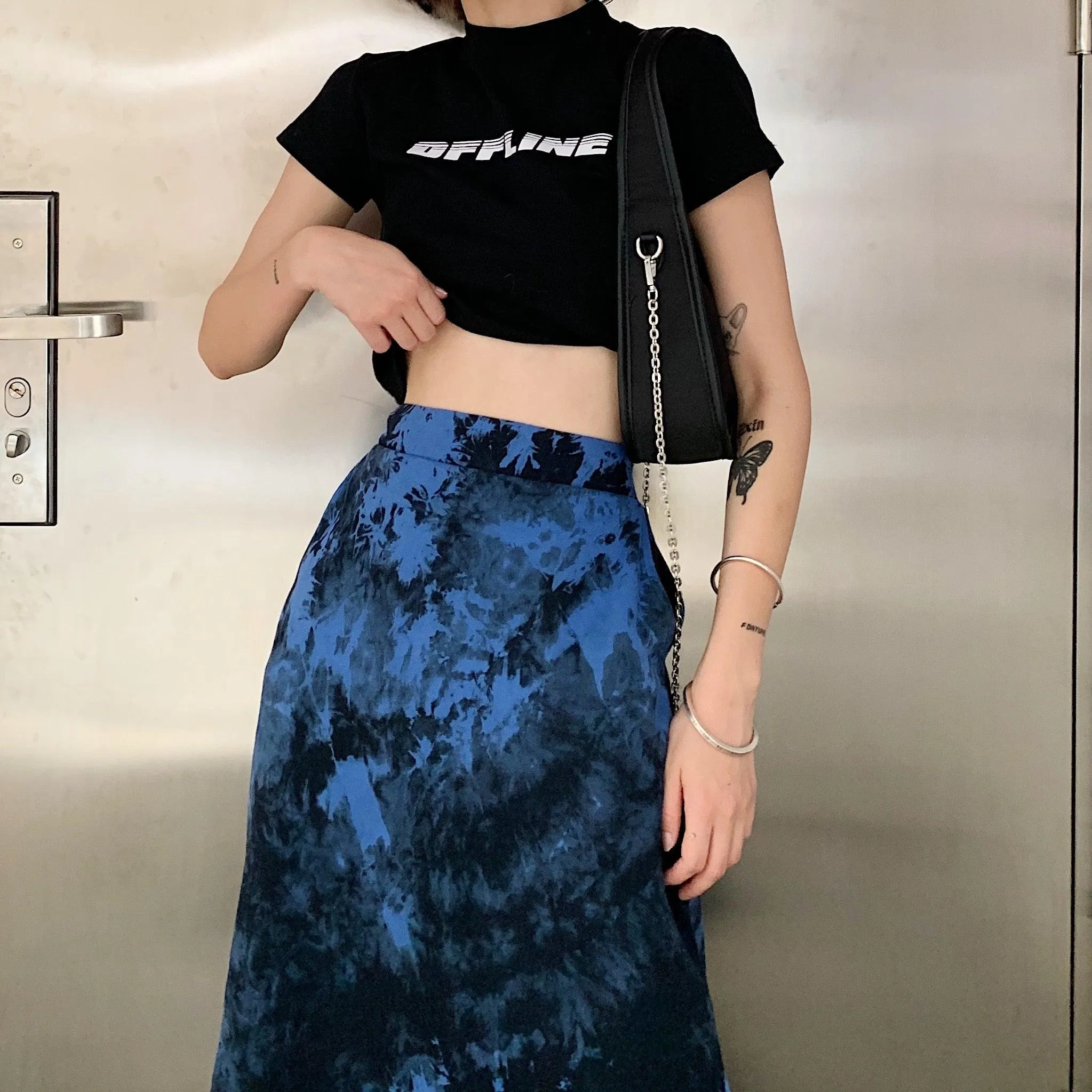 Gothic Loose streetwear Wind High Waist Skirt