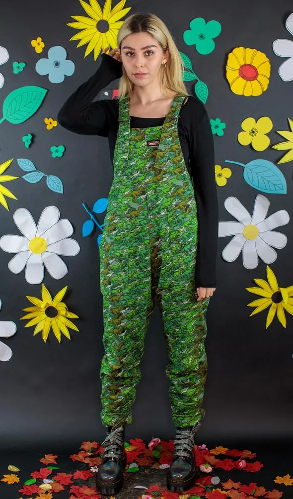 Green Camo Dinosaur Dungarees