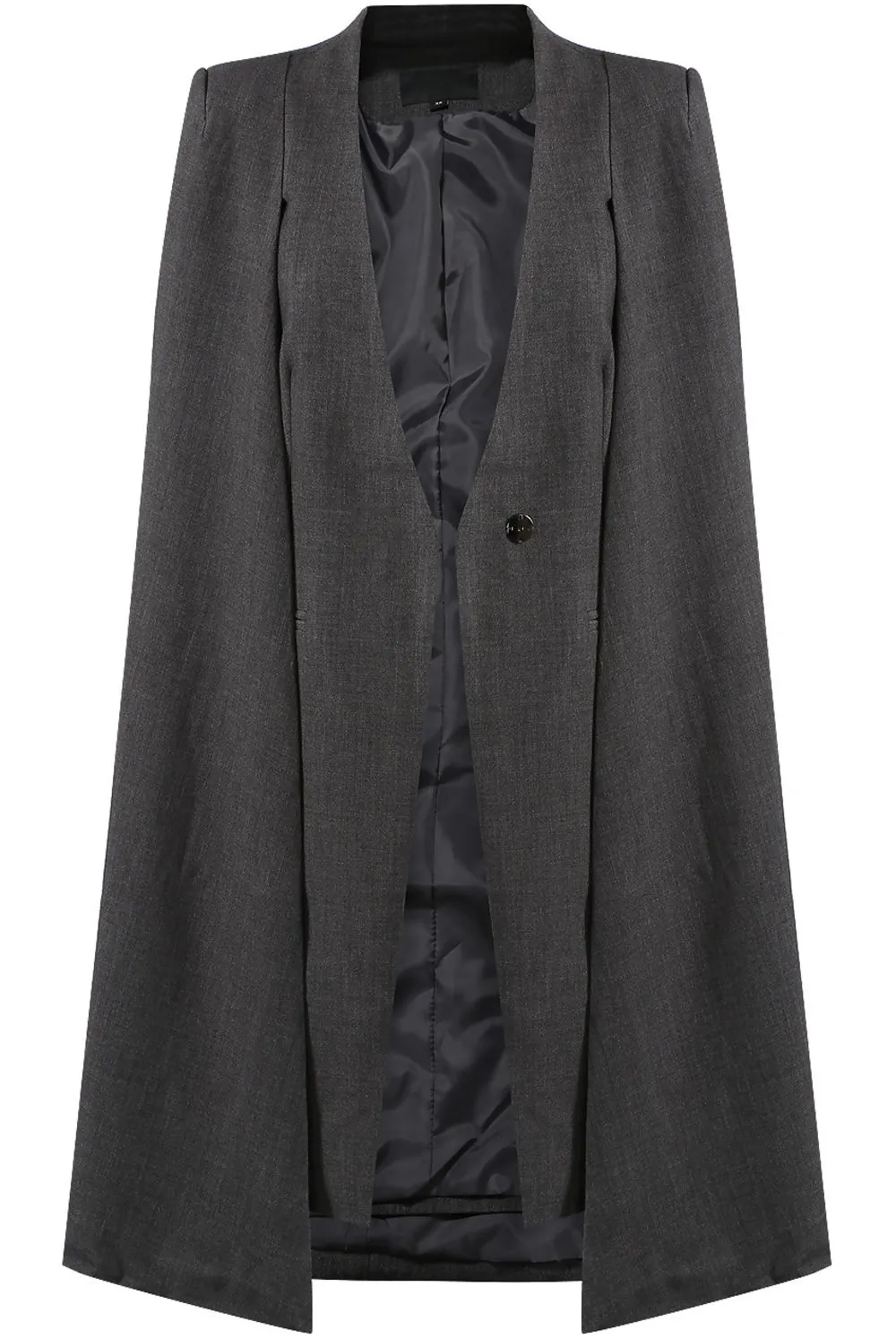 Grey Cloak Cape Overcoat